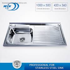 Most base cabinets come in widths that accommodate the standard kitchen sink sizes. 1 Meter Size Big Bowl Size Kitchen Sink Single For South America Size 10050 China Stainless Steel Sink Kitchen Sink Made In China Com