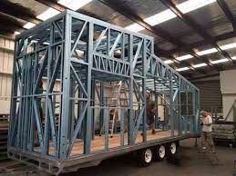 Tiny House With Trailer Tiny House Steel Frame House Tiny House Camper
