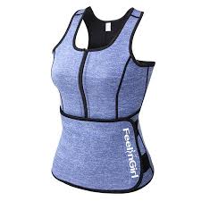 Feelingirl Neoprene Sauna Suit Tank Top Vest With Adjustable Waist Trimmer Belt See The Size Chart