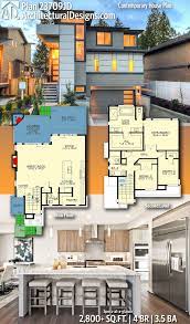 Plan 23709jd Contemporary House Plan For A Sloping Lot In 2021 Contemporary House Plans Model House Plan House Construction Plan