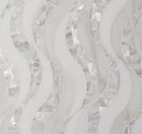 Vesta Statuario and Latin Blue Waterjet Marble Mosaic