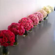 Just Bloomed Flower Blog Ombre Wedding Flowers Bridesmaids Bouquets Pink Flower Centerpieces Wedding