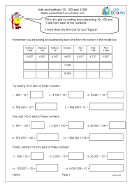 This is where adding percentage calculator helps. Add And Subtract 10 100 1000 Number And Place Value By Urbrainy Com