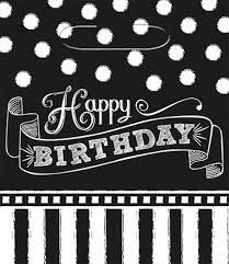 Happy birthday black and white. Black White Party Geschenktute Happy Birthday 8 Stuck Party De
