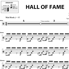 Hall Of Fame The Script Drum Sheet Music