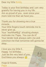 Birthday Letter To Mom From Daughter 1st Birthday Letter To My Daughter