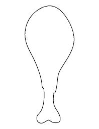 Black And White Turkey Outline Turkey Leg Pattern Use The Printable Outline For Crafts Creating Stencils Scrapbooking And More Free Pdf T Felt Food Patterns Turkey Legs Printable Turkey