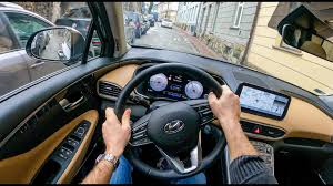 The 2021 hyundai santa fe features a wider, more aggressive front grille, digital display and a panoramic sunroof. New Hyundai Santa Fe 2021 4wd 230hp Pov Test Drive 672 Joe Black Youtube