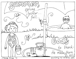 Here are some black and white versions of the bible storyboard set. Praise God For Summer Coloring Pages Sunday School Works