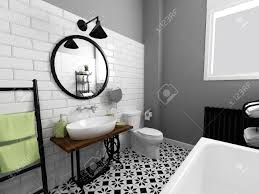 Wählen sie ihren rahmen und erhalten sie ihr bild in 5 tagen. Schwarz Weiss Badezimmer Interieur Lizenzfreie Fotos Bilder Und Stock Fotografie Image 58234140