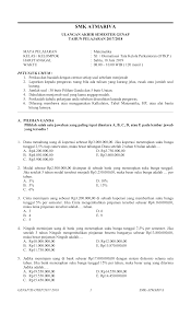 Soal try out ke 1 p 70 matematika teknik kelas xii. Soal Pilihan Ganda Otomatisasi Tata Kelola Keuangan Guru Paud