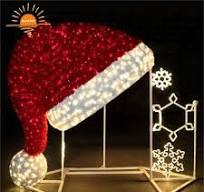 Large 2d Christmas Festive Santa Claus Rope Motif Lights for Store Front  Outdoor Shopping Mall Decoration
