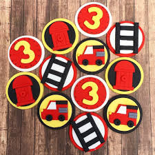 All my cake topper designs are printed on high quality sheets of edible icing using specialised edible food colouring inks! Firefighter Fondant Cupcake Toppers Fireman Cupcakes Firefighter Cupcakes Fireman P Firetruck Birthday Party Firetruck Birthday Fire Man Birthday Party