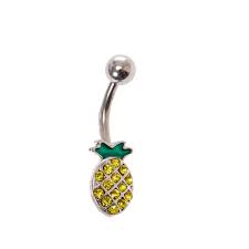 Pineapple Single Belly Bar Belly Button Piercing Jewelry Cute Belly Rings Belly Piercing Jewelry