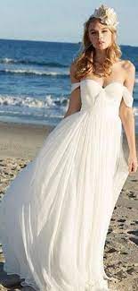 Simple Off Shoulder Beach Wedding Dresses Online Cheap Chiffon Bridal Dress Chiffon Wedding Dress Beach Cheap Beach Wedding Dresses Summer Wedding Dress Beach
