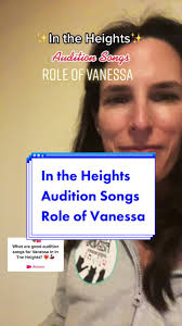 Songs to Audition for The Role of Vanessa from in The Heights