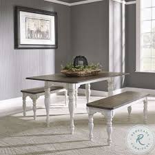 Our roundup of top expandable dining tables will effortlessly transition from a table for 6 to 12 when those dinner plans the juxtaposition of the transparent glass and beech wood frame on the calligaris hyper extendable dining table is perfect to accentuate your indoor decor. Magnolia Manor Antique White Nook Rectangular Dining Room Set From Liberty Coleman Furniture