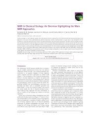 Get great deals on ebay! Pdf Nmr In Chemical Ecology An Overview Highlighting The Main Nmr Approaches