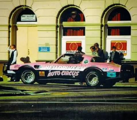 Shaker', the awesome pink and black 1980 Pontiac Trans Am from Shaker Run,  starring the late Cliff Robertson. The right hand drive Firebird - actually  a replica built on a Holden HQ