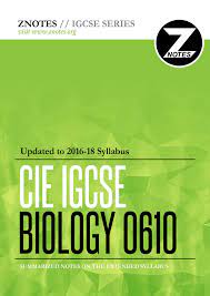 Cie Igcse Biology 0610 Znotes Igcse Biology Biology Revision Human Body Vocabulary