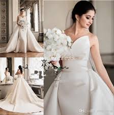 2019 Dubai Mermaid Wedding Dresses With Detachable Train Sweet Heart Sweep Train Satin Chapel Garden Bridal Gowns Arabic Vestido De Novia Long Sleeve Wedding Dr Wedding Dress Long Sleeve Ball Gowns