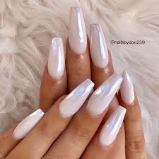 Weisses Chrom Nails Korten Stein Nageldesign Nagelideen Nageldesign Designer Nagel