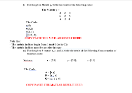 Solved 1)Index Of An Array In Matlab Starts With A. 0 B. 1 | Chegg.Com