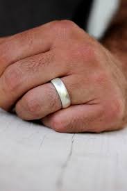 Sterling Silver Wedding Band Mens Band In Brushed Silver And Etsy Silver Wedding Bands Sterling Silver Wedding Band Sterling Silver Mens Wedding Bands