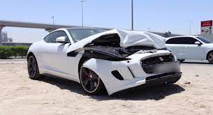 90.93 lakh for petrol variant 2.0l coupe and goes up to rs. White Jaguar F Type R Coupe Wrecked In Dubai Gtspirit