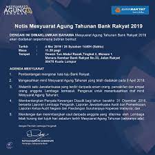 Maybe you would like to learn more about one of these? Bank Rakyat Makluman Untuk Semua Perwakilan Anggota Facebook