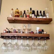 Rustic Wine Rack Wall Mounted Zig Zag Wood Wine Bottle Holder Vertical Wine Bottle Storage Display Wall Mounted Wine Rack Wine Rack Wall Diy Home Bar