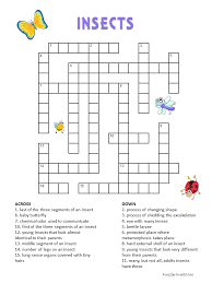 Insects Crossword For Kids Word Puzzles For Kids Free Printable Crossword Puzzles Kids Crossword Puzzles