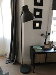 The base has a diameter of 14.5 (36.8 cm) and height of 12 (30.5 cm). Ikea Hektar Floor Lamp Dark Grey Home Furniture Home Decor On Carousell