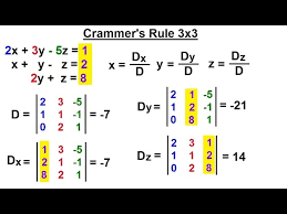 Finding the determinant of a 2×2 matrix is straightforward, but finding the determinant of a 3×3 matrix is more complicated. Precalculus Matrices Matrix Applications 33 Of 33 Using Cramer S Rule To Find X Y Z Youtube