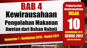 Kelas 10 Materi Kd 3 2 Wirausaha Produk Pengolahan Makanan Awetan Nabati