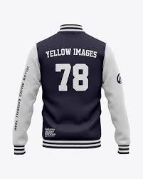Download Men S Heather Varsity Jacket Mockup Back View In Apparel Mockups On Yellow Images Object Mockups