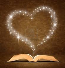 Open Old Book A Star Heart Graphic At The Top Of The Book I Love Books Love Book Heart