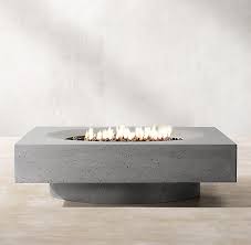 Ojai Square Fire Table I Think Restoration Hardware Gets Mixed Reviews On Their Firepits But The Designs Are Fire Table Modern Ceiling Light Beach House Rug