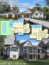 Daylight basement house plans, also referred to as walk out basement house plans, are home plans designed for a sloping lot where typically the working with a daylight basement or walk out basement house plan requires a careful establishment of grades so that the driveway pitch is not too. 100 Home Plans For The Sloping Lot Ideas In 2021 House Plans House House Floor Plans