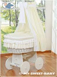 Berceau Bebe Osier Bellamy Creme Bambino Lettino Lenzuola Con Angoli Biancheria Da Letto