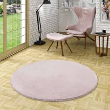 Teppich rund 160 cm kaufen große auswahl kauf auf rechnung ratenzahlung möglich neukunden rabatt gratis versand teppich rund 160 cm onlineshop bei baur. Hochflor Shaggy Teppich Palace Pastell Rosa Rund
