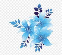 Blue Flower Blue Flower Clip Art Blue Flower Corner Border Png Flower Clipart Floral Painting Sun Clip Art