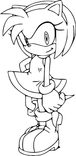 Amy Rose Free coloring page - free printable coloring pages on coloori.com