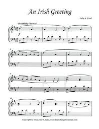 This spanish chord progression works like magic! An Irish Greeting Free Sheet Music For Piano Piano Sheet Music Sheet Music Easy Piano Sheet Music
