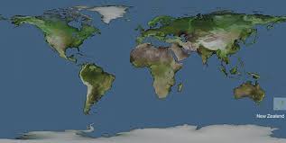 🗺️ world map, satellite view: New Zealand On The World Map