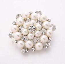 Rhinestone Pearl Brooch Crystal Pearl Brooches Wedding Bridal Bridesmaid Brooch Brooch Pins For Bouquet Wedding Cake Dress Sash Pin Wedding Brooch Rhinestone Wedding Bridal Pearls