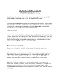Ada juga yang mengatakan bahwa tanda kiamat adalah segala hal yang diingkari oleh manusia. Doc Tanda Tanda Hari Kiamat Nur Syahira Ahmad Roslin Academia Edu