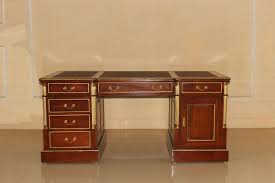 Schreibtisch groß nussbaum auf maß gefertigt! Barock Schreibtisch Partnerdesk Gross Mit 180cm Schreibtische Sekretare Onlineshop Repro Antik Design