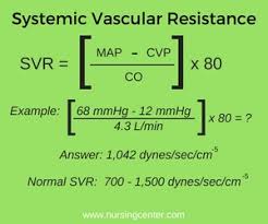 systemic vascular resistance and pulmonary vascular