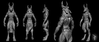 Anubis 3d Model By Patrike Anubis Greek Statue Deviantart